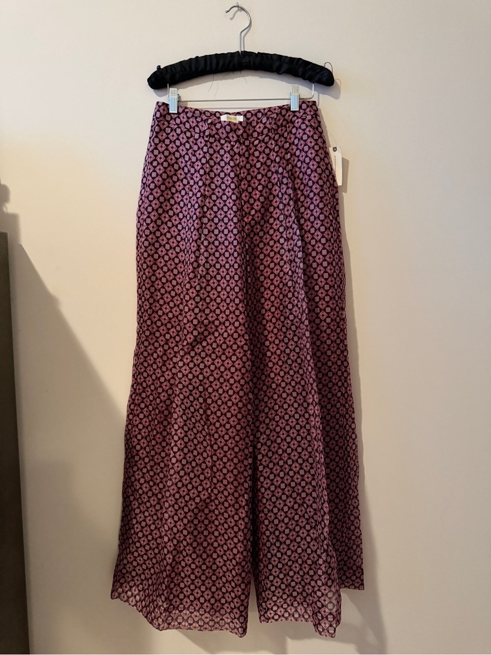 NWT Maeve by Anthropologie ‘The Avery’ Printed Wide-Leg 100% Silk Pants - Picture 4 of 13